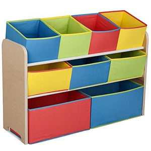 Delta Children Deluxe Multi-Bin Toy Organizer with Storage Bins , Natural/Primary