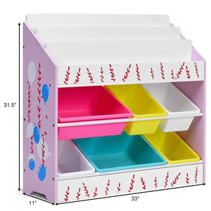 Try costzon kids toy storage organizer bookshelf children bookshelf with 6 multiple color removable bins shelf drawer 3 shelf sleeves ideal for kids room playroom and class room pink