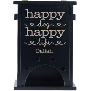Personalized Pine Pet Toy Box - Happy Dog Happy Life