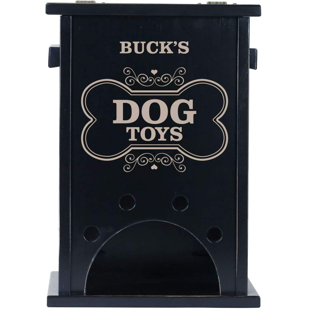 Personalized Pet Toy Box Black - Dog Toys