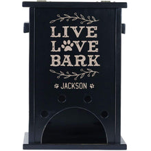 Load image into Gallery viewer, Personalized Pine Pet Toy Box - Live Love Bark