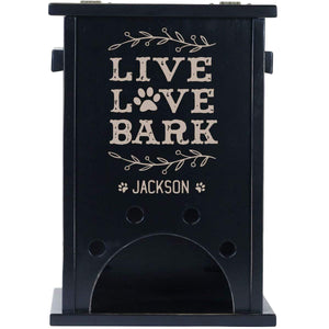 Personalized Pine Pet Toy Box - Live Love Bark