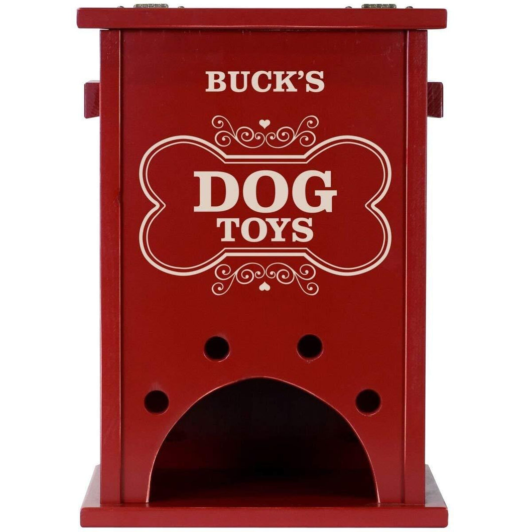 Personalized Pet Toy Box Red - Dog Toys