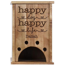 Load image into Gallery viewer, Personalized Pine Pet Toy Box - Happy Dog Happy Life