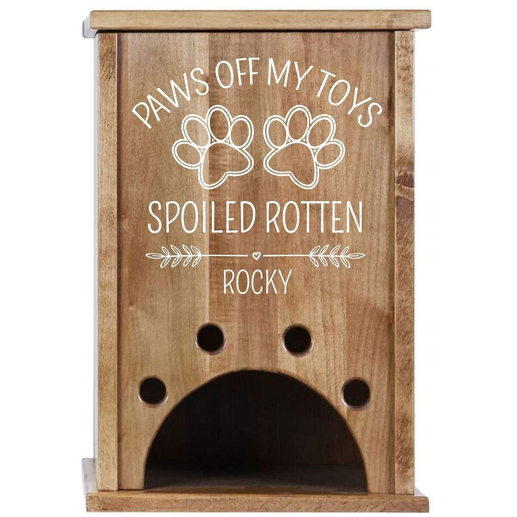 Personalized Pet Toy Box - Paws Off My Toys