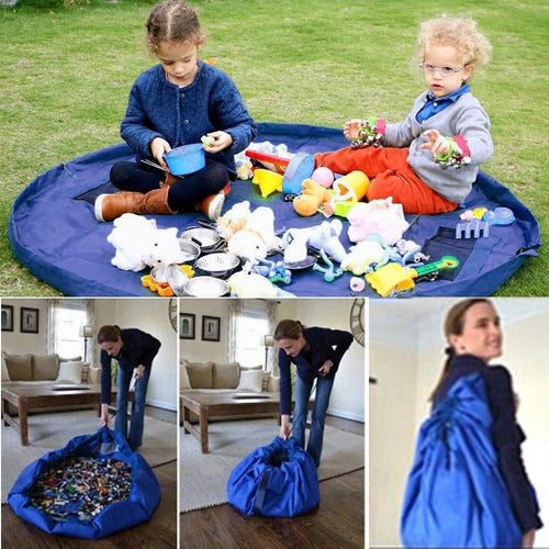 Kids Toy Storage Bag Play Mat