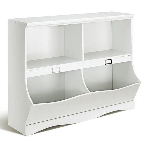 Children Storage White Bookcase Toy Organizer